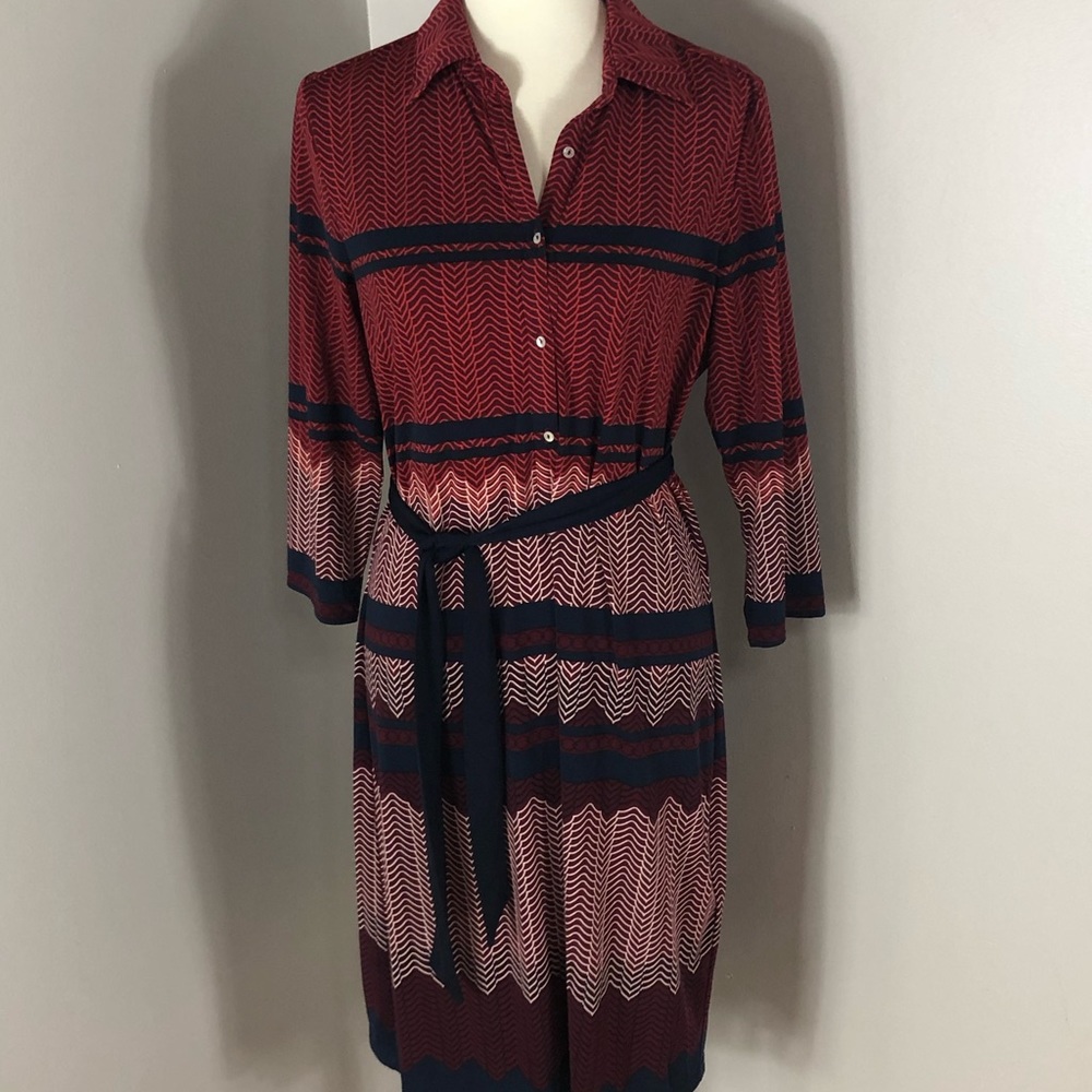 Large Max Studio Long Sleeve Shirt Style Dress